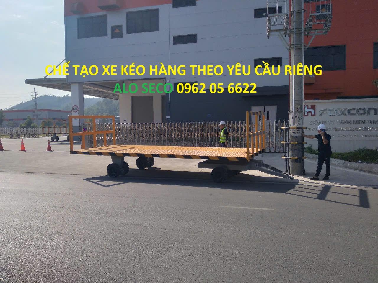 Bàn giao Xe kéo hàng nội bộ dùng xe nâng cho Nhà máy tại Bắc Giang